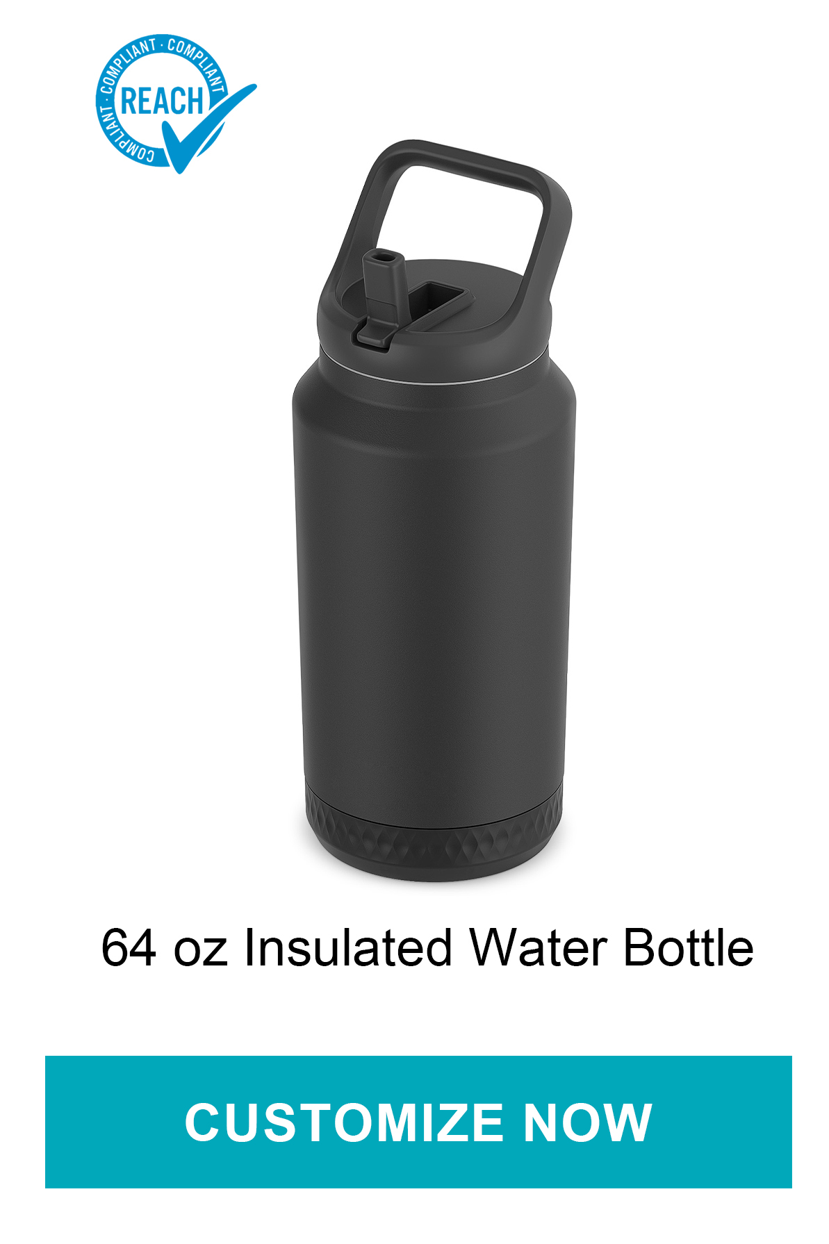 personalized water jug with handle and leak proof lid
